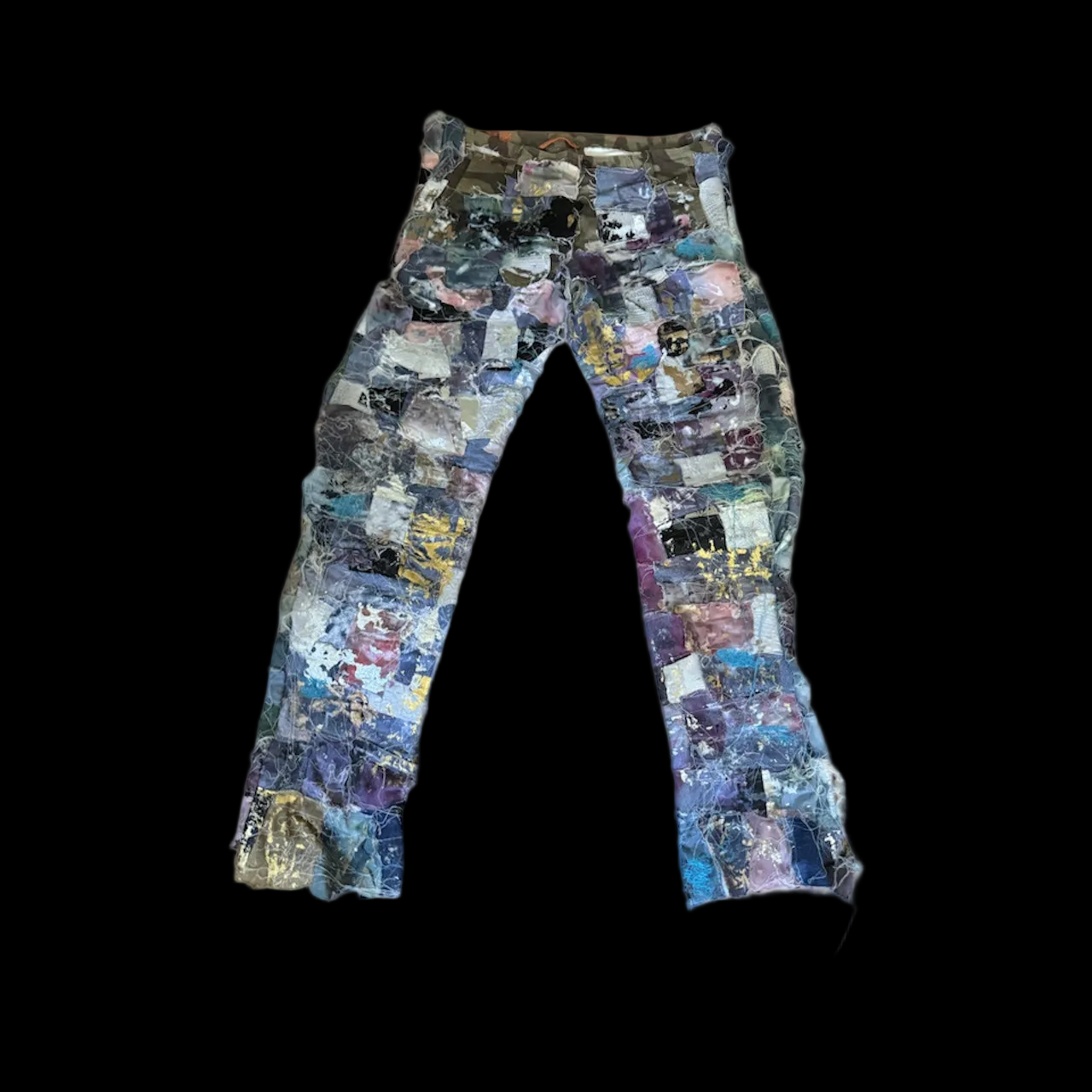 Foil Plated Patchwork Denim